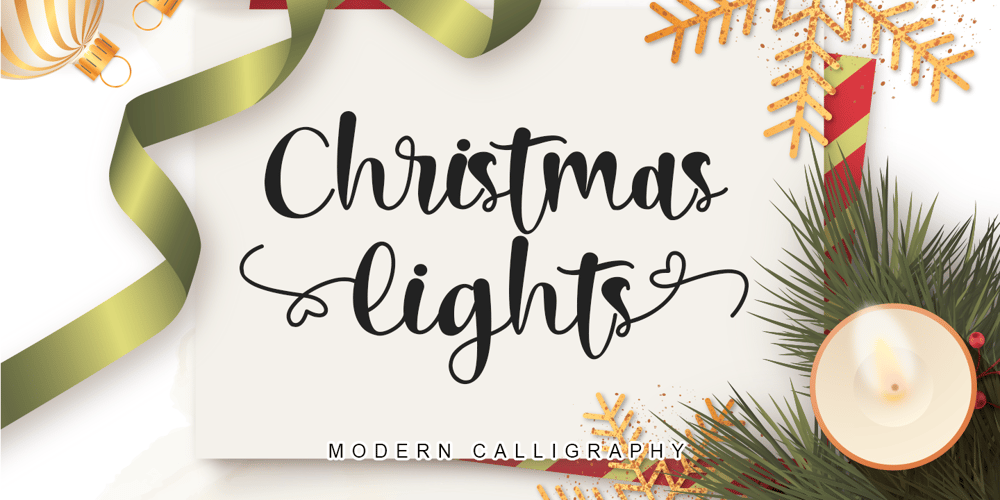 Christmas Lights font