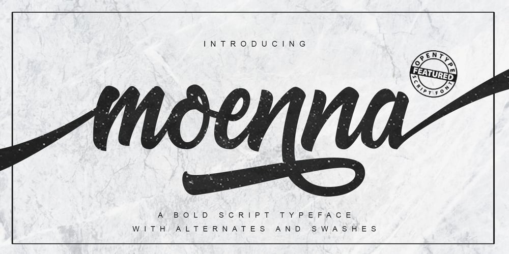Moenna font