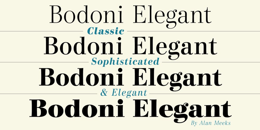 Bodoni Elegant font