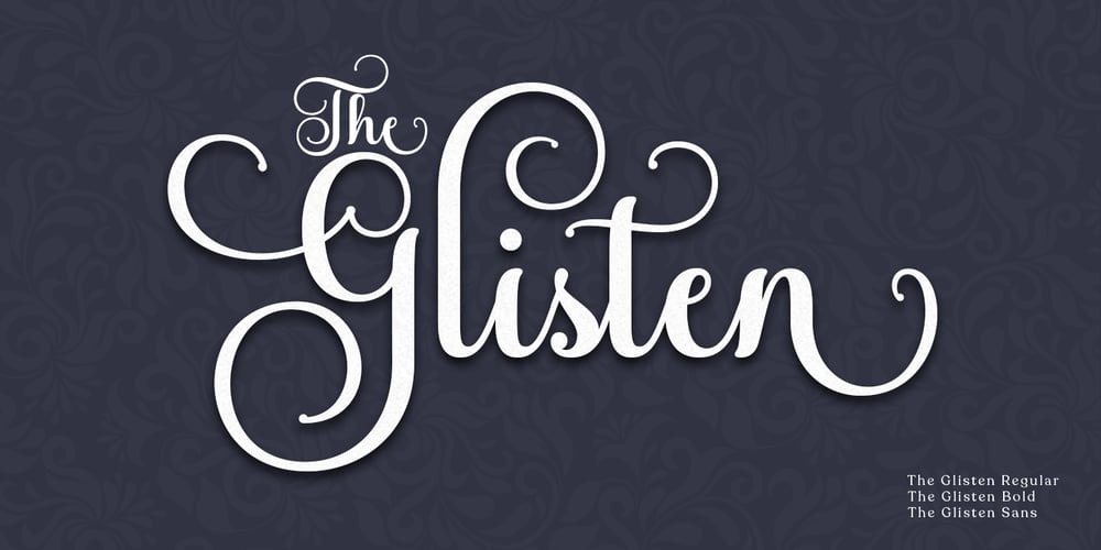 The Glisten Script font