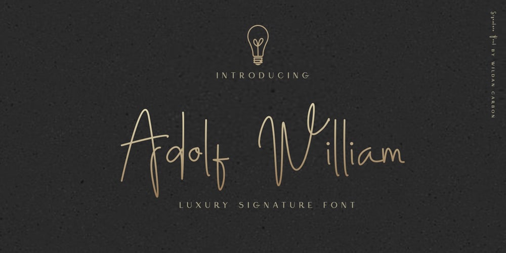 Adolf William font