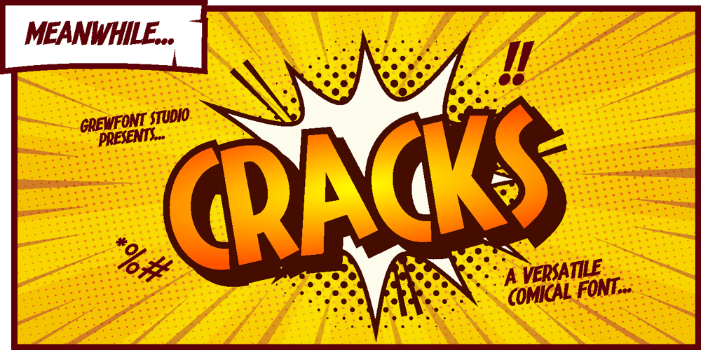 Cracks font
