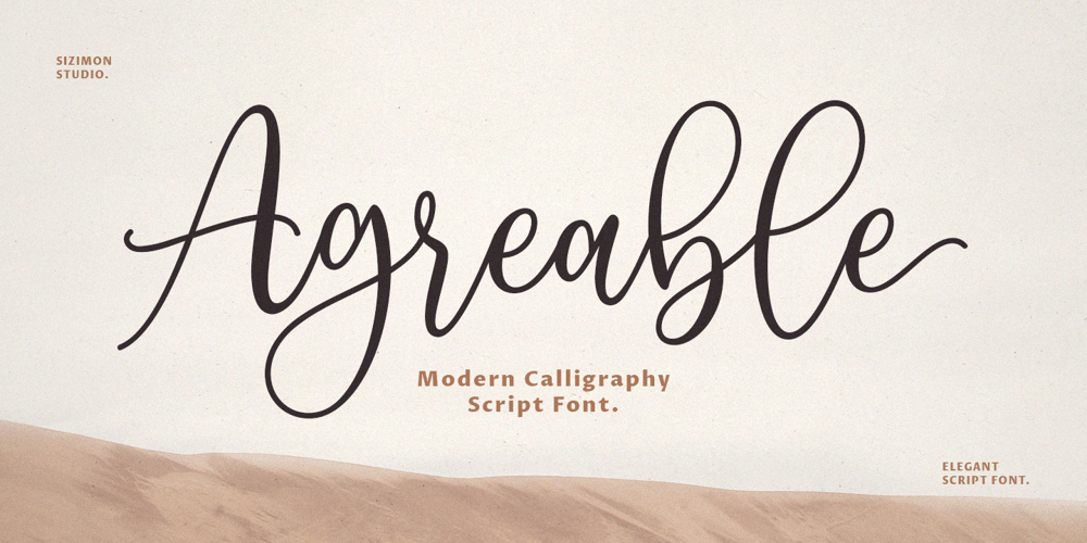 Agreable Modern Script Font font