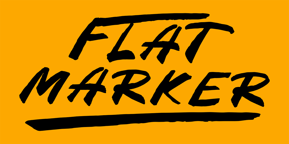 Flatmarker font