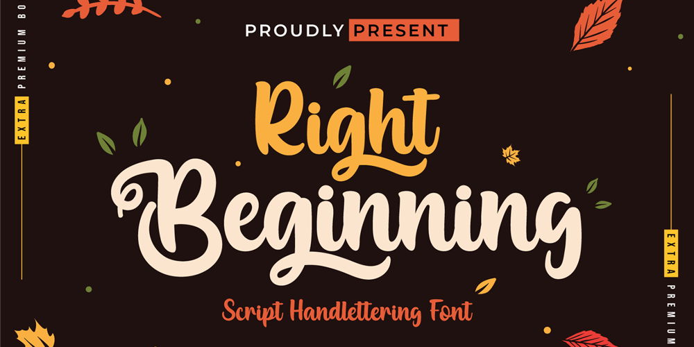 Right Beginning font