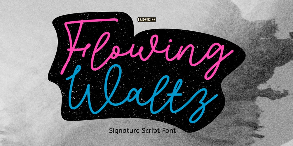 Flowing Waltz font
