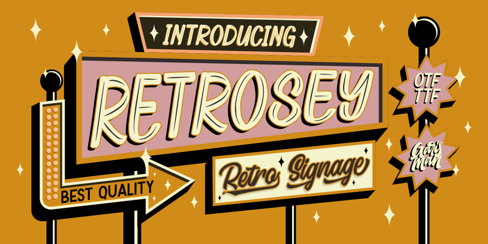 Retrosey font