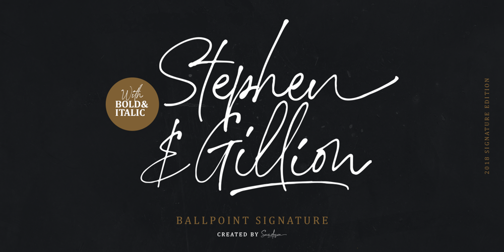 Stephen Gillion font