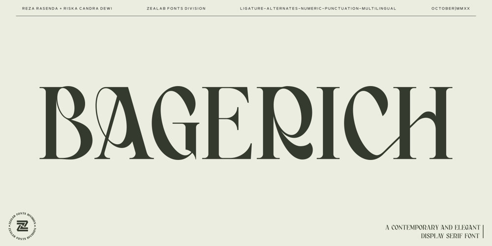 Bagerich font