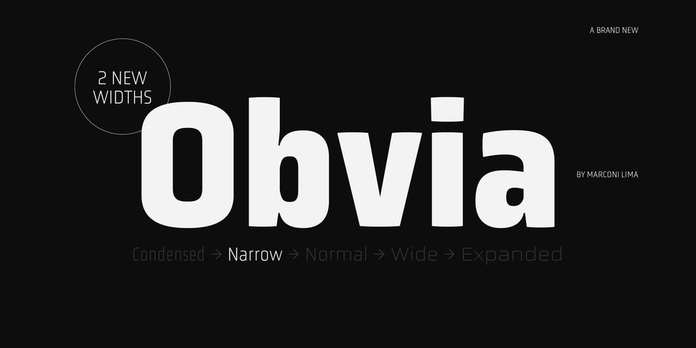 Obvia Narrow font