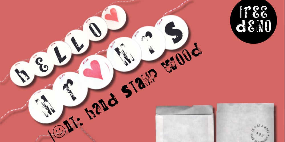 Hand Stamp Wood font