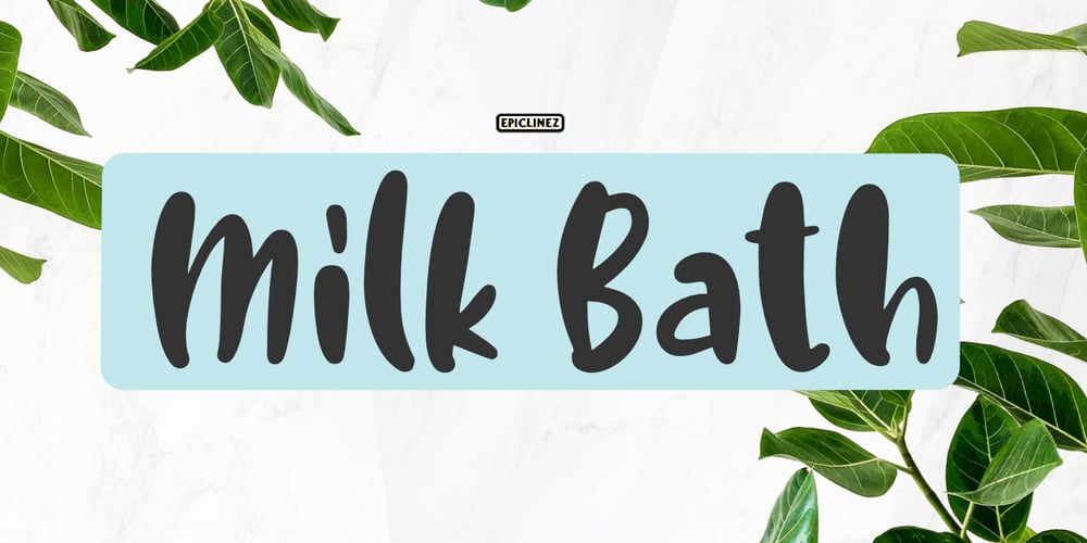 Milk Bath font