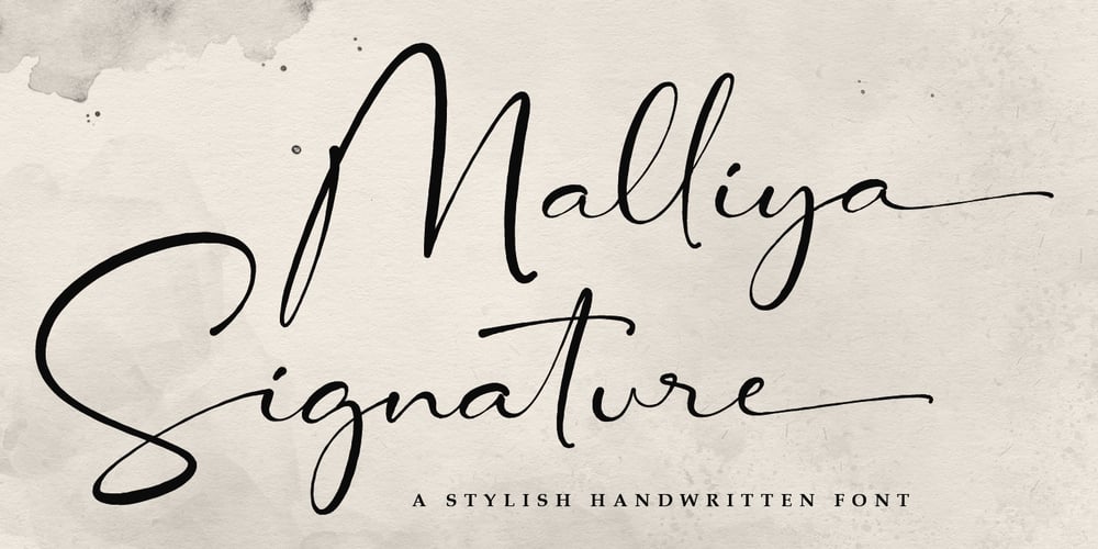 Malliya Signature font