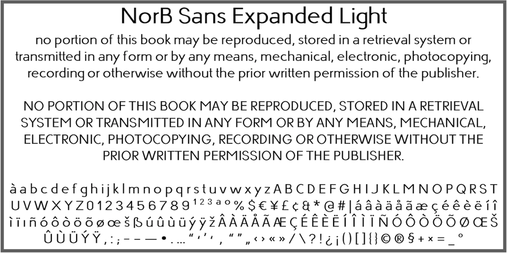 NorB Sans Expanded font