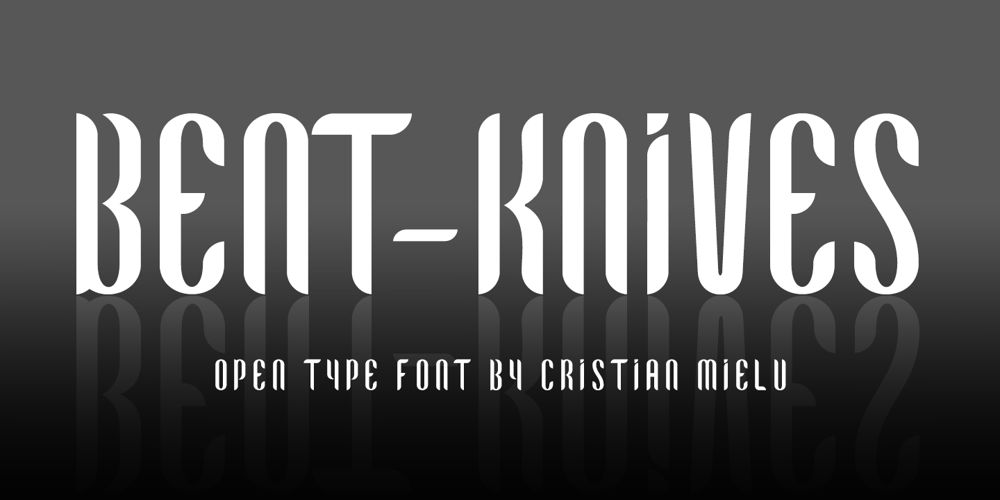 Bent Knives font