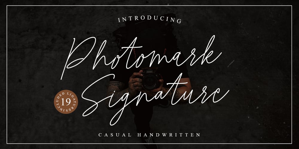 Photomark Signature font