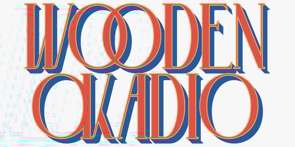 Wooden Okadio font