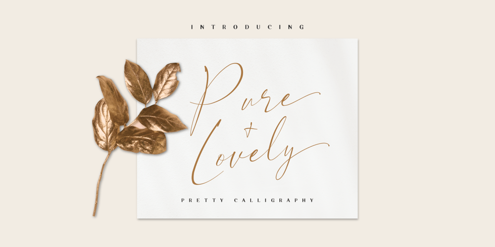 Pure and Lovely font