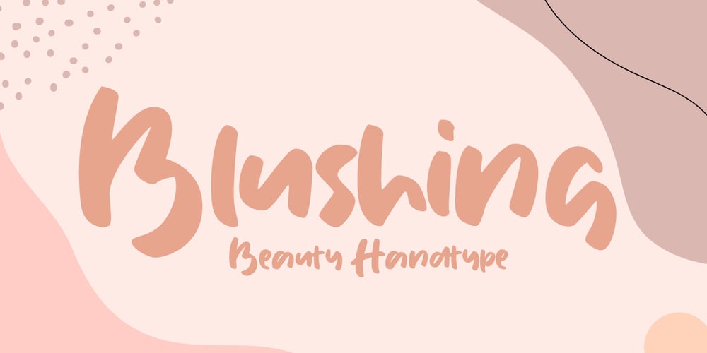 Blushing font