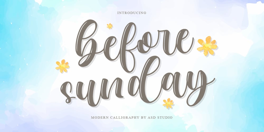Before Sunday font