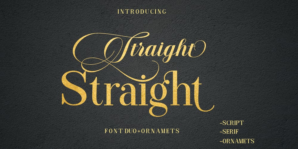 Straight Script font