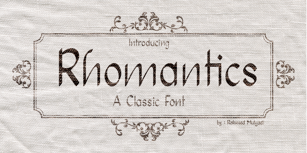 Rhomantics font