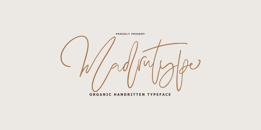 Madrutype Signature font
