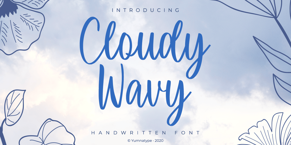Cloudy Wavy font