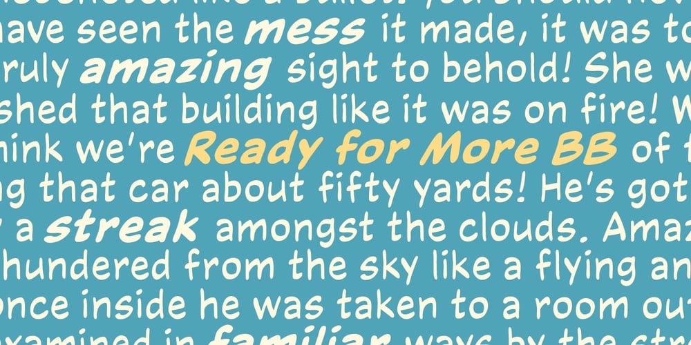 Ready for More BB font