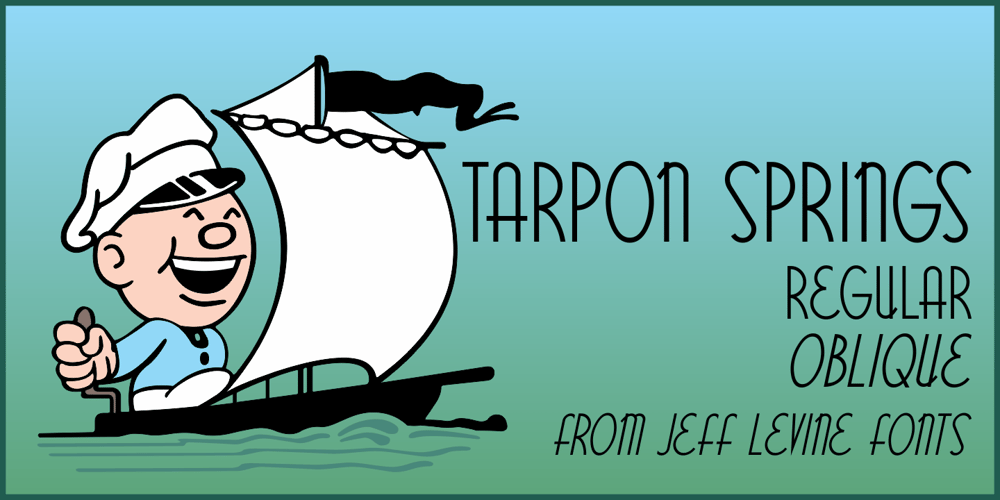 Tarpon Springs JNL font