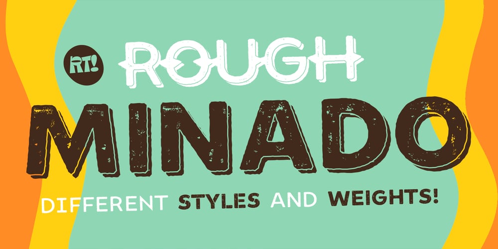 Minado Rough font