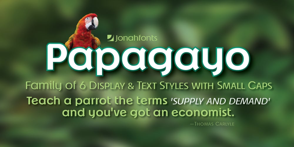 Papagayo font