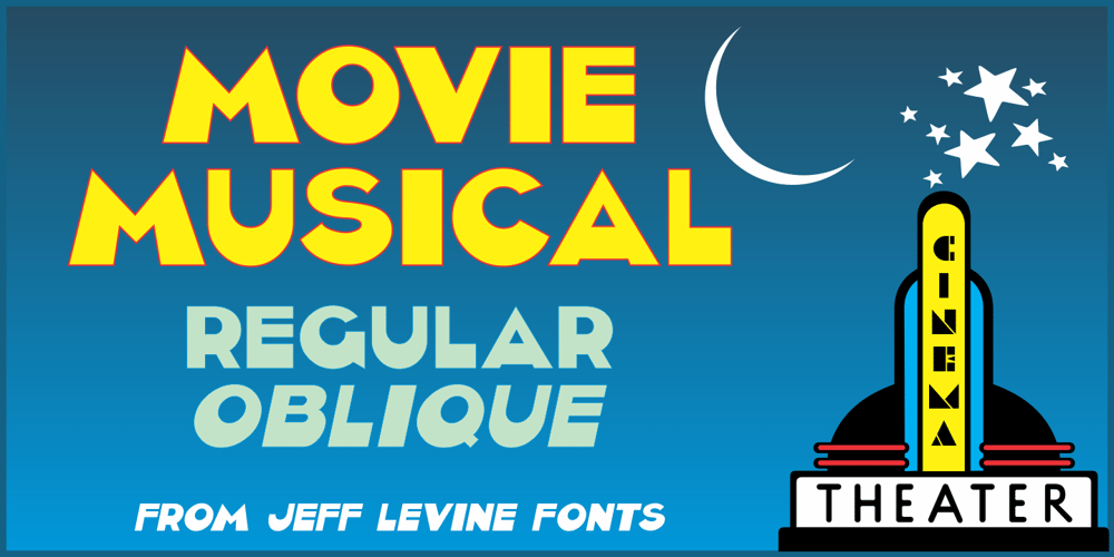 Movie Musical JNL font