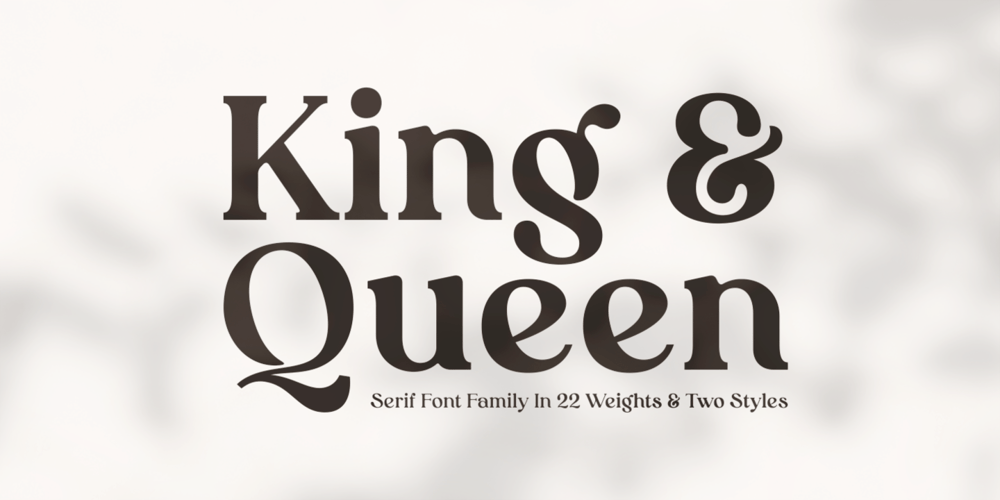 King and Queen font
