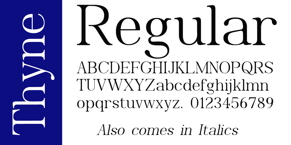 Thyne font