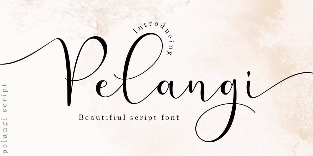 Pelangi script font