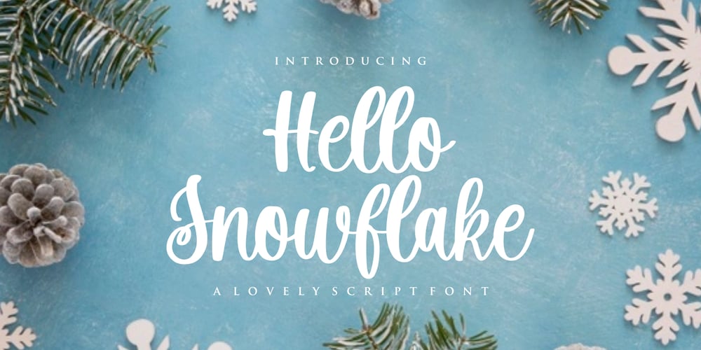 Hello Snowflake font