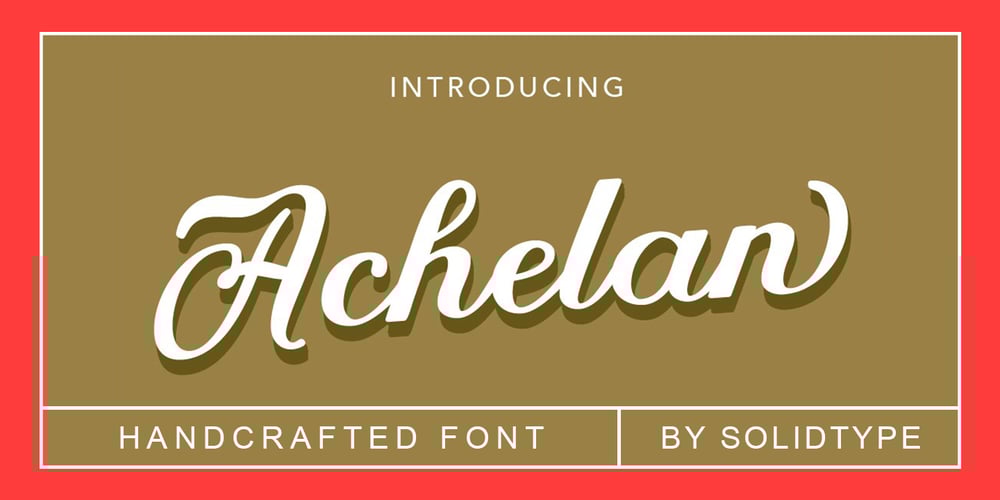 Achelan Script font