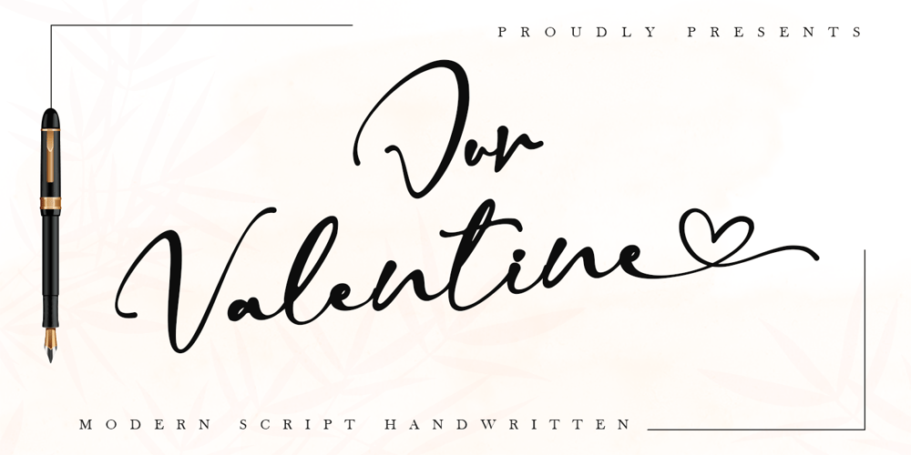 Our Valentine font