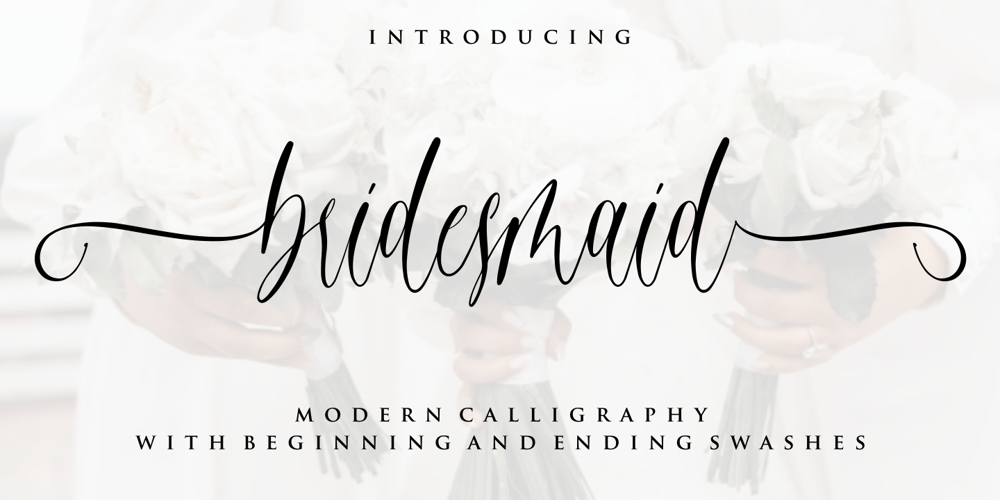 Bridesmaid font