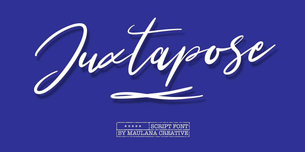 Juxtapose font