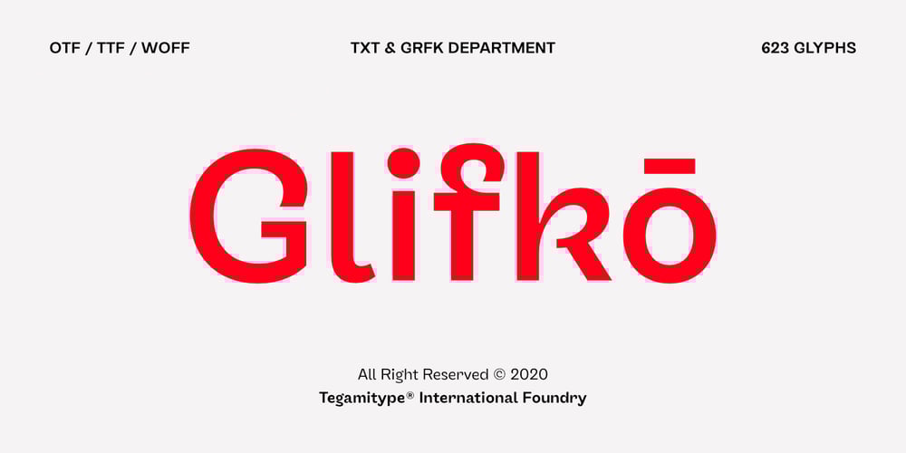 TG Glifko font