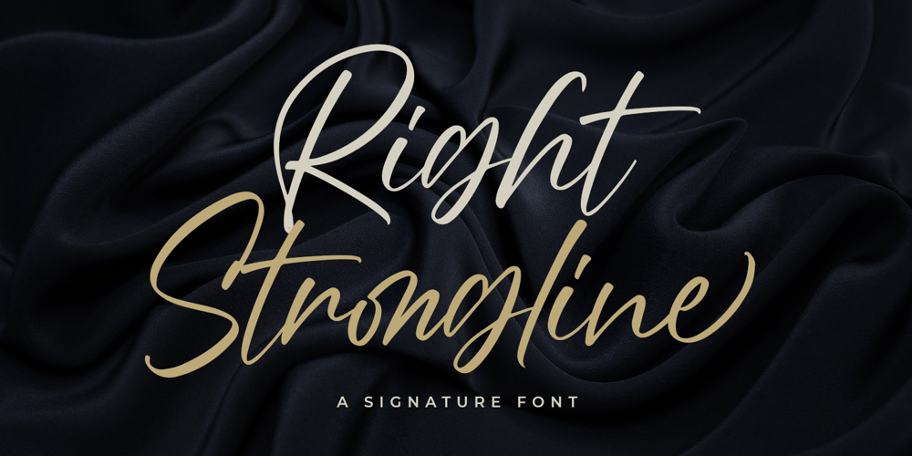 Right Strongline font