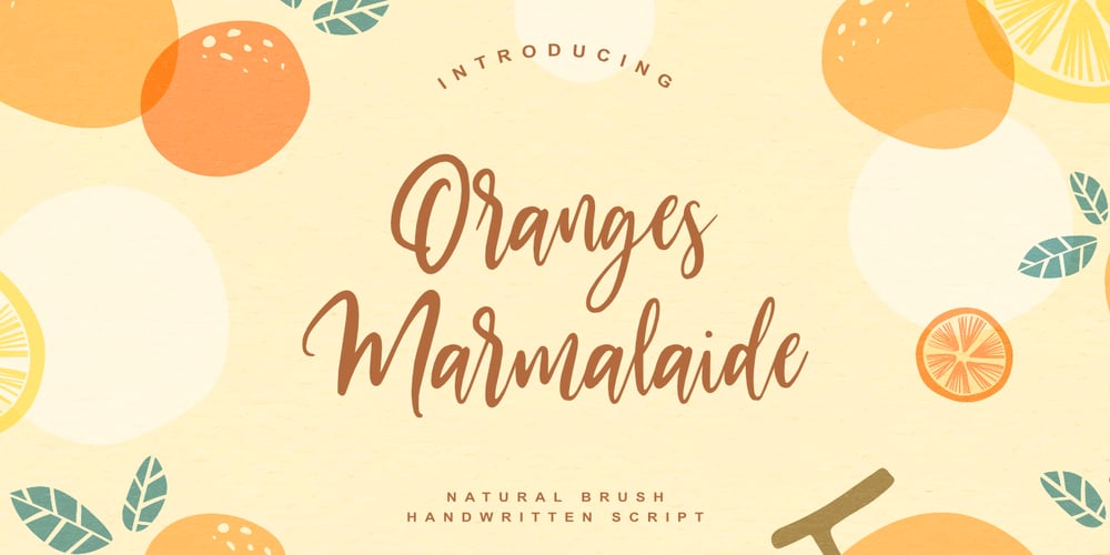 Oranges Marmalaide font