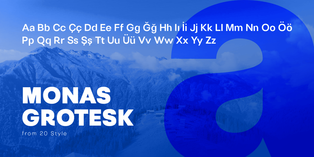 Monas Grotesk font