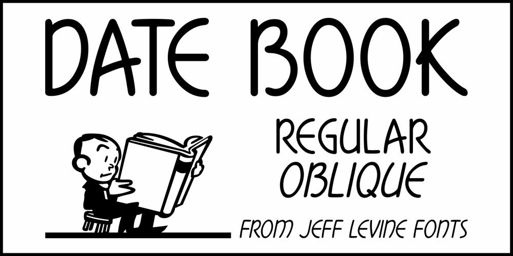 Date Book JNL font