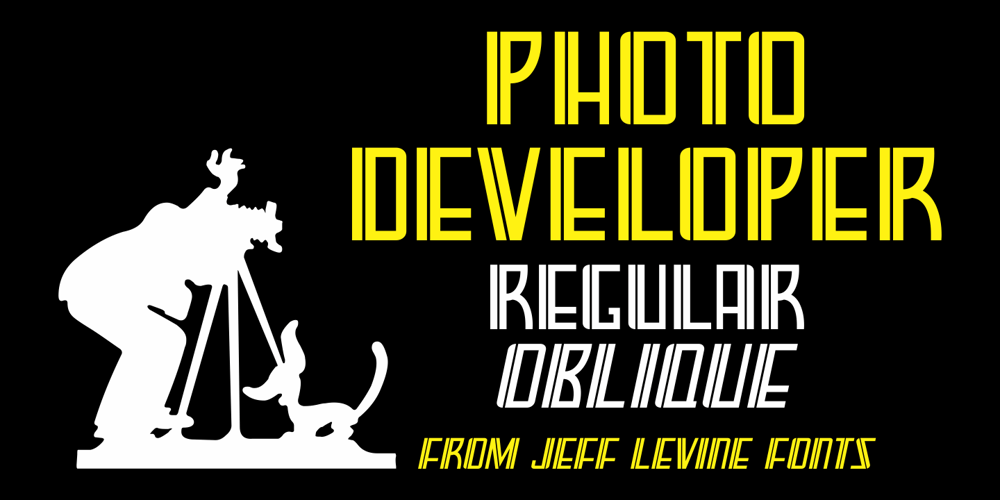 Photo Developer JNL font