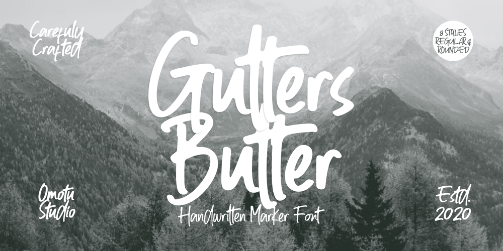 Gutters Butter font