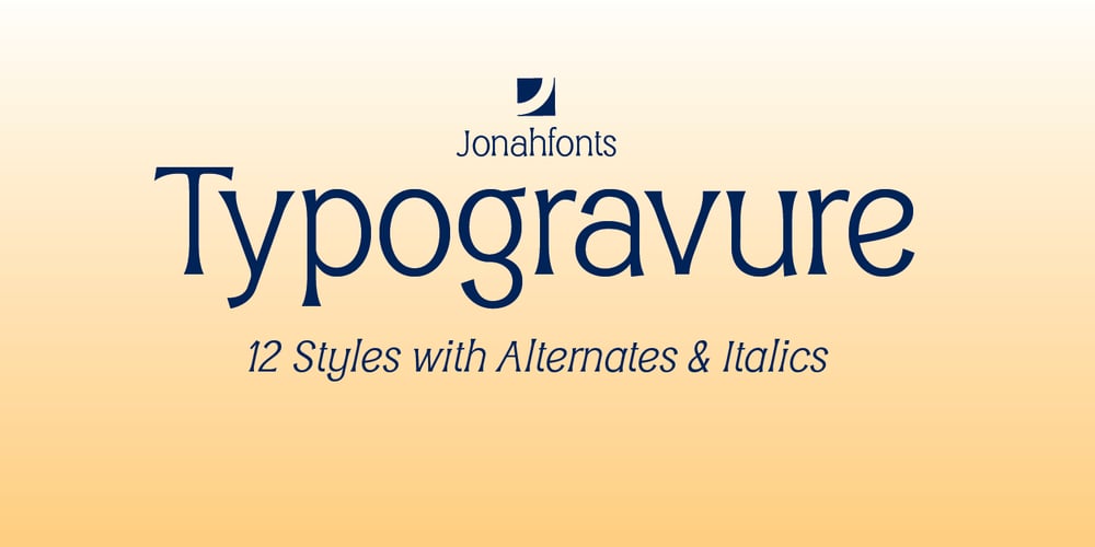 Typogravure font
