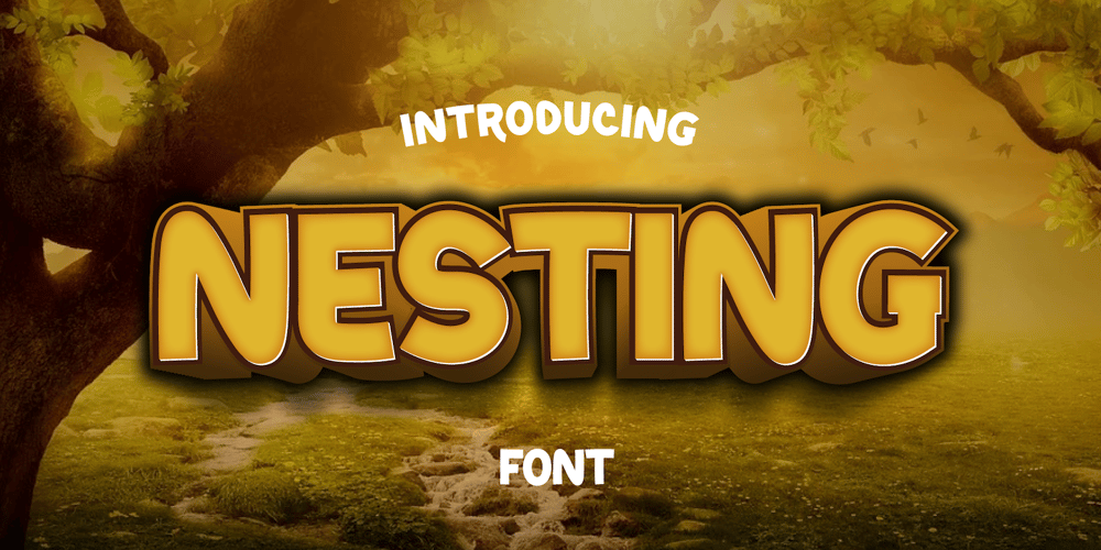 Nesting font